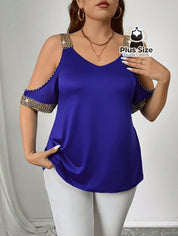 Blusa Luxor com Ombros à Mostra Plus Size Blusa Luxor com Ombros à Mostra Plus Size