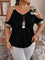 Camisa Plus Size Ombros Abertos Várias Cores G / Preto Blusa