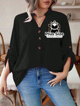 Roupa Plus Size Bonita, Blusa social Plus Size, Blusa Plus Size,  blusa de botão plus size,  camisa gola v plus size