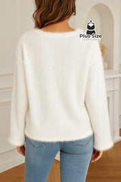 Blusa Peluciada em Poliamida Premium com Toque de Cashmere Blusa Peluciada em Poliamida Premium com Toque de Cashmere