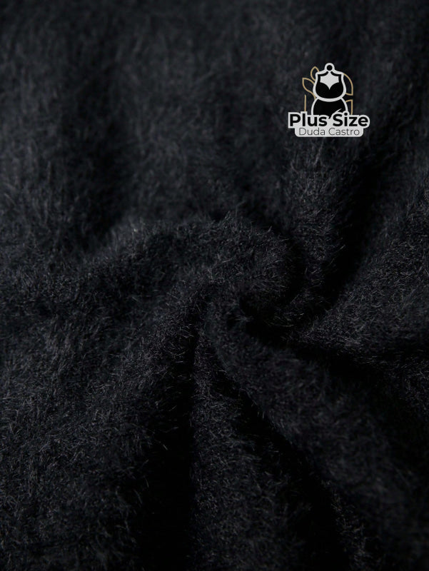 Blusa Peluciada em Poliamida Premium com Toque de Cashmere Blusa Peluciada em Poliamida Premium com Toque de Cashmere