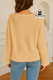 Blusa Peluciada em Poliamida Premium com Toque de Cashmere Blusa Peluciada em Poliamida Premium com Toque de Cashmere