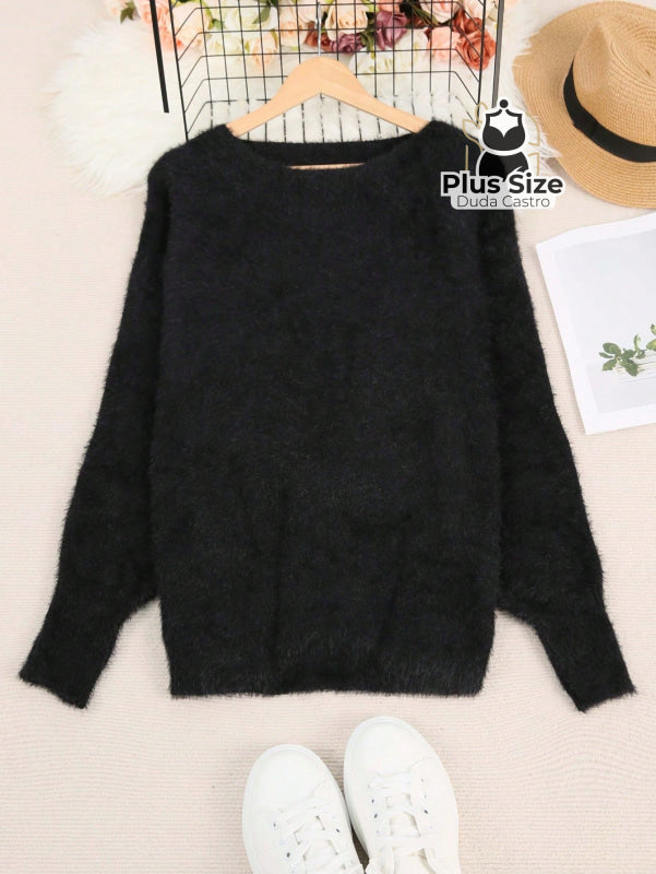 Blusa Peluciada em Poliamida Premium com Toque de Cashmere Blusa Peluciada em Poliamida Premium com Toque de Cashmere