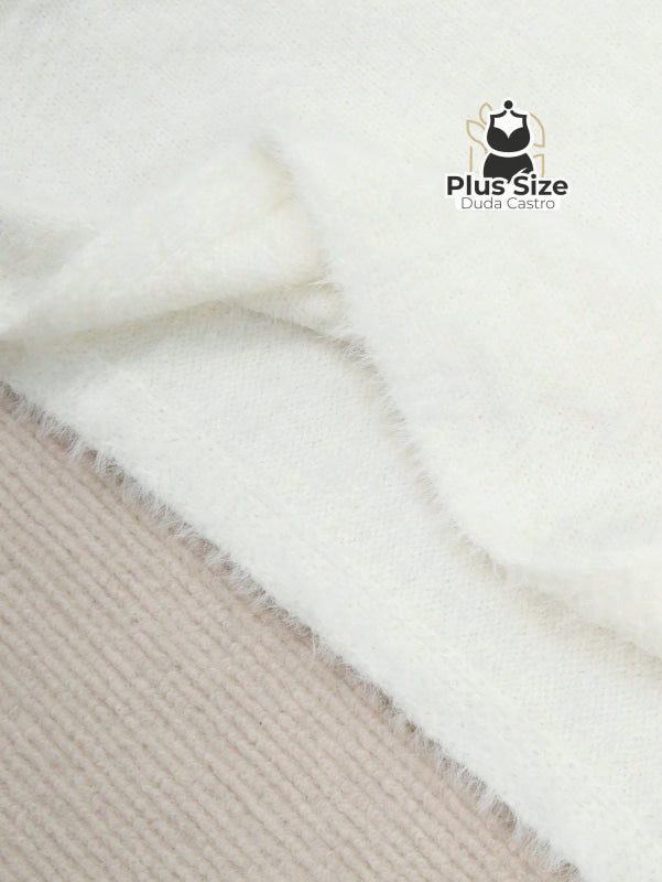 Blusa Peluciada em Poliamida Premium com Toque de Cashmere Blusa Peluciada em Poliamida Premium com Toque de Cashmere