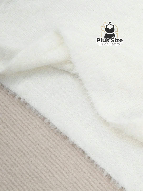 Blusa Peluciada em Poliamida Premium com Toque de Cashmere Blusa Peluciada em Poliamida Premium com Toque de Cashmere