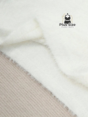 Blusa Peluciada em Poliamida Premium com Toque de Cashmere Blusa Peluciada em Poliamida Premium com Toque de Cashmere