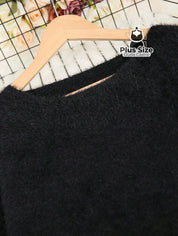 Blusa Peluciada em Poliamida Premium com Toque de Cashmere Blusa Peluciada em Poliamida Premium com Toque de Cashmere
