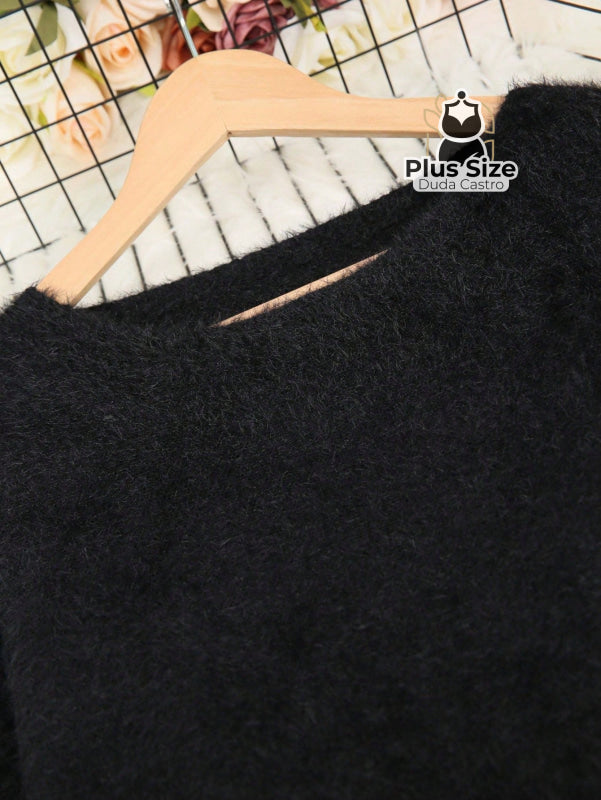 Blusa Peluciada em Poliamida Premium com Toque de Cashmere Blusa Peluciada em Poliamida Premium com Toque de Cashmere
