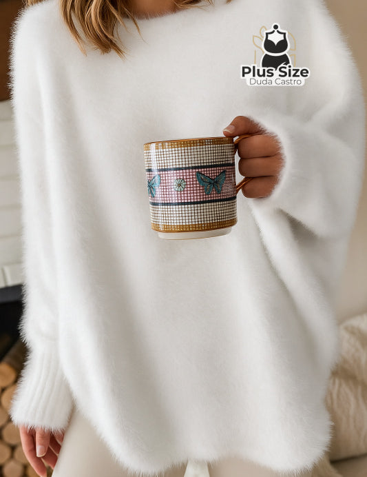  G Blusa Peluciada em Poliamida Premium com Toque de