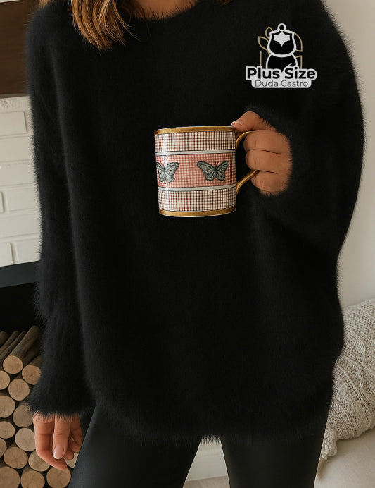  G Blusa Peluciada em Poliamida Premium com Toque de