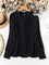 Blusa Plus Size Essência Chic – Gola Alta com Pregas Frontais e Manga Levemente Bufante Preto / G Blusa Plus Size