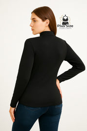 Blusa Segunda Pele Plus Size Térmica – Gola Alta com Forro Flanelado e Caimento Slim Blusa Segunda Pele Plus Size