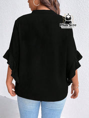 Blusa Social Com Detalhe Em Pérolas Várias Cores Plus Size