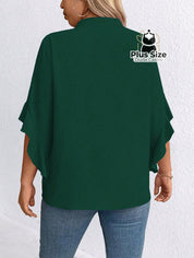 Blusa Social Com Detalhe Em Pérolas Várias Cores Plus Size