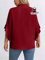 Blusa Social Com Detalhe Em Pérolas Plus Size