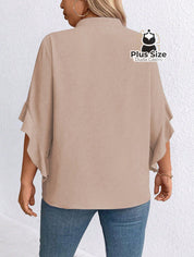 Blusa Social Com Detalhe Em Pérolas Várias Cores Plus Size
