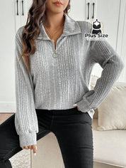 Blusa Tricot Deluxe com Zíper – Conforto & Elegância na Medida Certa G Blusa Tricot Deluxe com Zíper – Conforto &