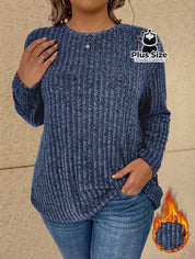 Blusa de Frio em Malha de Viscose Plus Size Blusa de Frio em Malha de Viscose Plus Size