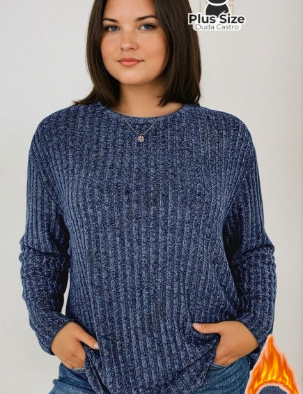  Azul Marinho Blusa Viscose Maciez