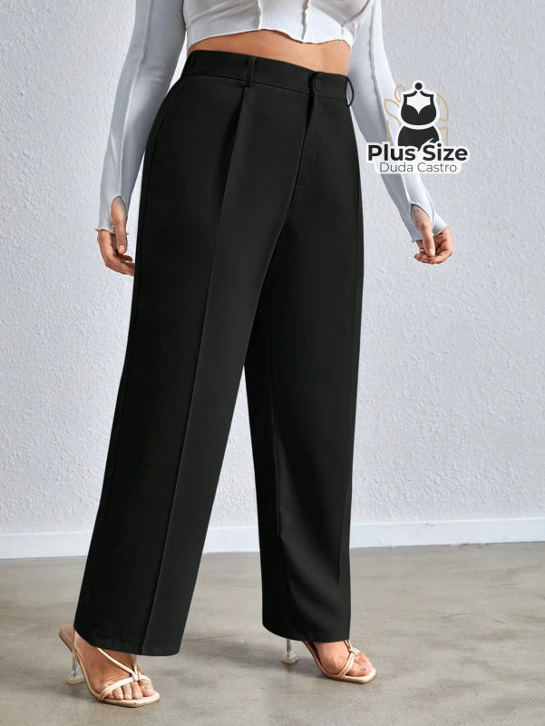 Calça Cenoura Cintura Alta Com Passa Cinto Várias Cores Plus Size Calça