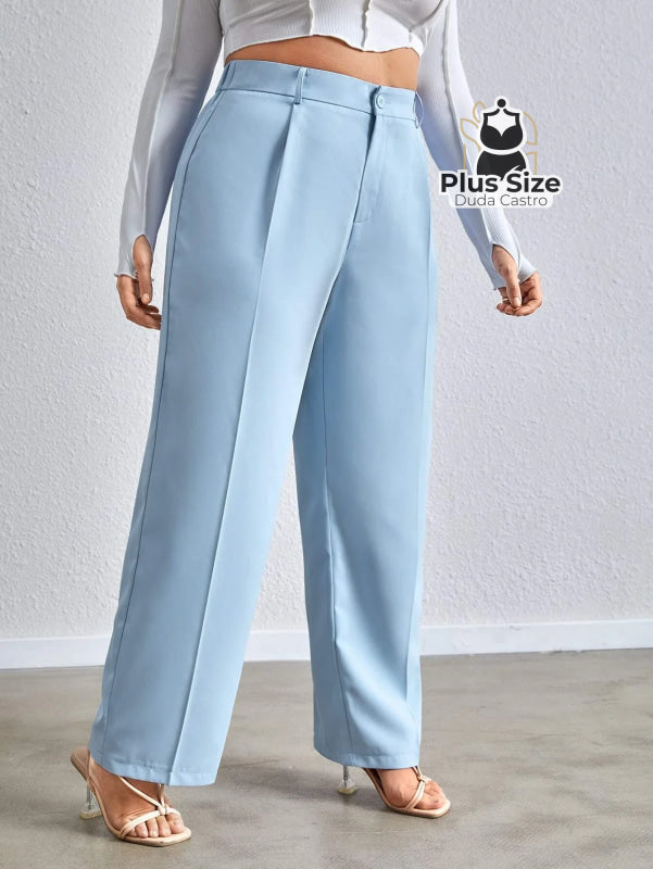 Calça Cenoura Cintura Alta Com Passa Cinto Várias Cores Plus Size Calça