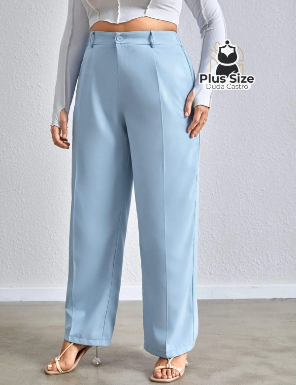 Calça Cenoura Cintura Alta Com Passa Cinto Várias Cores Plus Size Calça