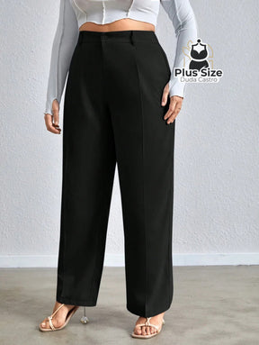 Calça Cenoura Cintura Alta Com Passa Cinto Várias Cores Plus Size Calça