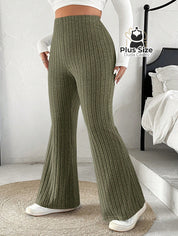 Calça Cintura Alta Flare Plus Size