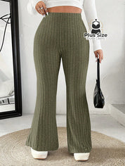 Calça Cintura Alta Flare Plus Size