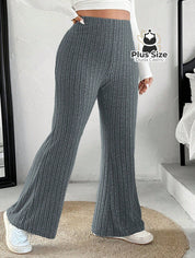 Calça Cintura Alta Flare Plus Size G / Chumbo