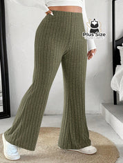 Calça Cintura Alta Flare Plus Size G / Verde