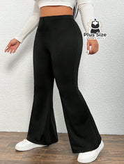 Calça Cintura Alta Perna Flare Preta Calça