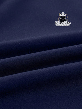 Calça de Perna Larga com Alta Elasticidade e Detalhes em Cinto Embutido Plus Size Várias Cores Calça de Perna Larga com