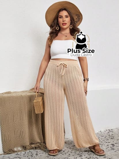 Calça De Verão Luxo Para Praia E Psicina Plus Size