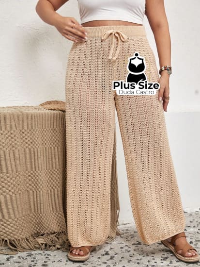 Calça De Verão Luxo Para Praia E Psicina Plus Size