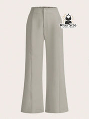 Calça Flare Alfaiataria com Cintura Flexível e Caimento Impecável Calça Reta Simples Elegante Delicada Várias Cores