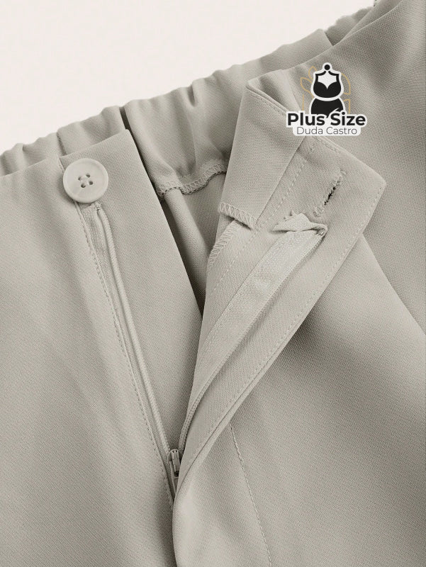 Calça Flare Alfaiataria com Cintura Flexível e Caimento Impecável Calça Reta Simples Elegante Delicada Várias Cores