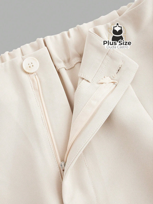 Calça Flare Alfaiataria com Cintura Flexível e Caimento Impecável Calça Reta Simples Elegante Delicada Várias Cores