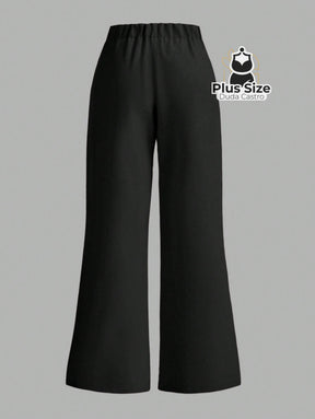 Calça Flare Alfaiataria com Cintura Flexível e Caimento Impecável Calça Reta Simples Elegante Delicada Várias Cores