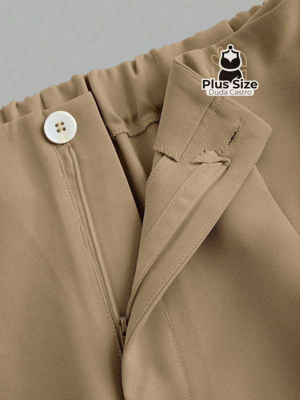 Calça Flare Alfaiataria com Cintura Flexível e Caimento Impecável Calça Reta Simples Elegante Delicada Várias Cores