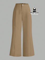 Calça Flare Alfaiataria com Cintura Flexível e Caimento Impecável Calça Reta Simples Elegante Delicada Várias Cores
