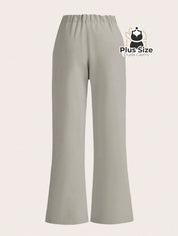Calça Flare Alfaiataria com Cintura Flexível e Caimento Impecável Calça Reta Simples Elegante Delicada Várias Cores