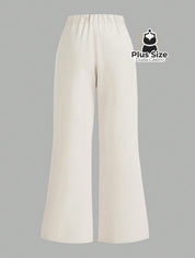 Calça Flare Alfaiataria com Cintura Flexível e Caimento Impecável Calça Reta Simples Elegante Delicada Várias Cores