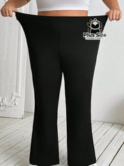 Calça Flare de Alta Elasticidade Plus Size Extra 125 Calça Flare de Alta Elasticidade Plus Size Extra