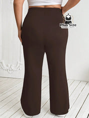 Calça Flare de Alta Elasticidade Plus Size Extra 125 Calça Flare de Alta Elasticidade Plus Size Extra