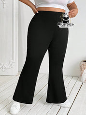Calça Flare de Alta Elasticidade Plus Size Extra 125 Calça Flare de Alta Elasticidade Plus Size Extra