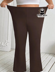 Calça Flare de Alta Elasticidade Plus Size Extra 125 Calça Flare de Alta Elasticidade Plus Size Extra