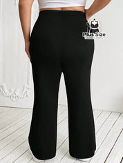 Calça Flare de Alta Elasticidade Plus Size Extra 125 Calça Flare de Alta Elasticidade Plus Size Extra