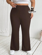 Calça Flare de Alta Elasticidade Plus Size Extra 125 Calça Flare de Alta Elasticidade Plus Size Extra
