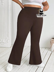 Calça Flare de Alta Elasticidade Plus Size Extra 125 Calça Flare de Alta Elasticidade Plus Size Extra